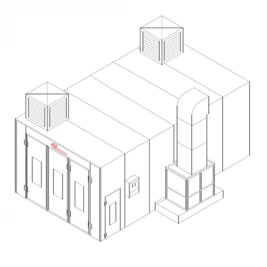 Auto benutzte Lackierkabine